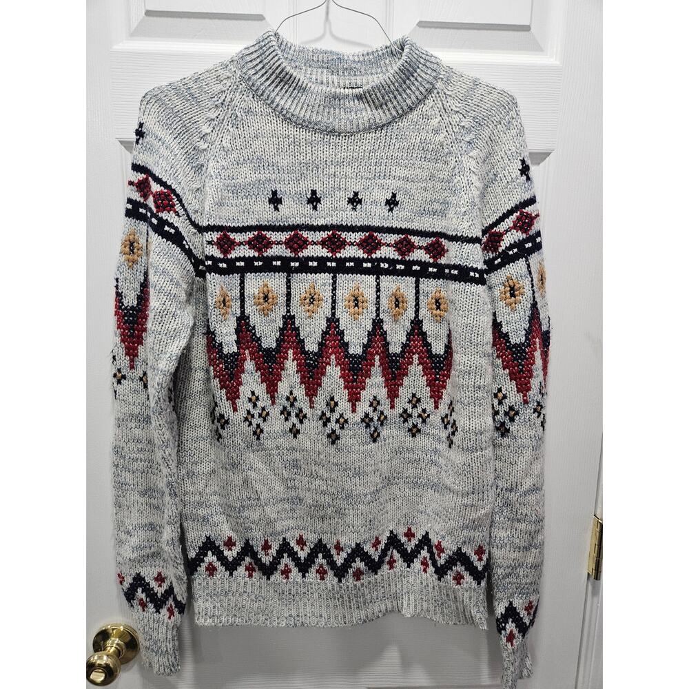 Vintage 90's Christopher Rand Acrylic Sweater Grandpa Grandpacore Size L - Picture 2 of 16